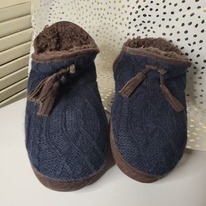 {3/$20} Muk Luks Women's Moccasins - Navy and Brown